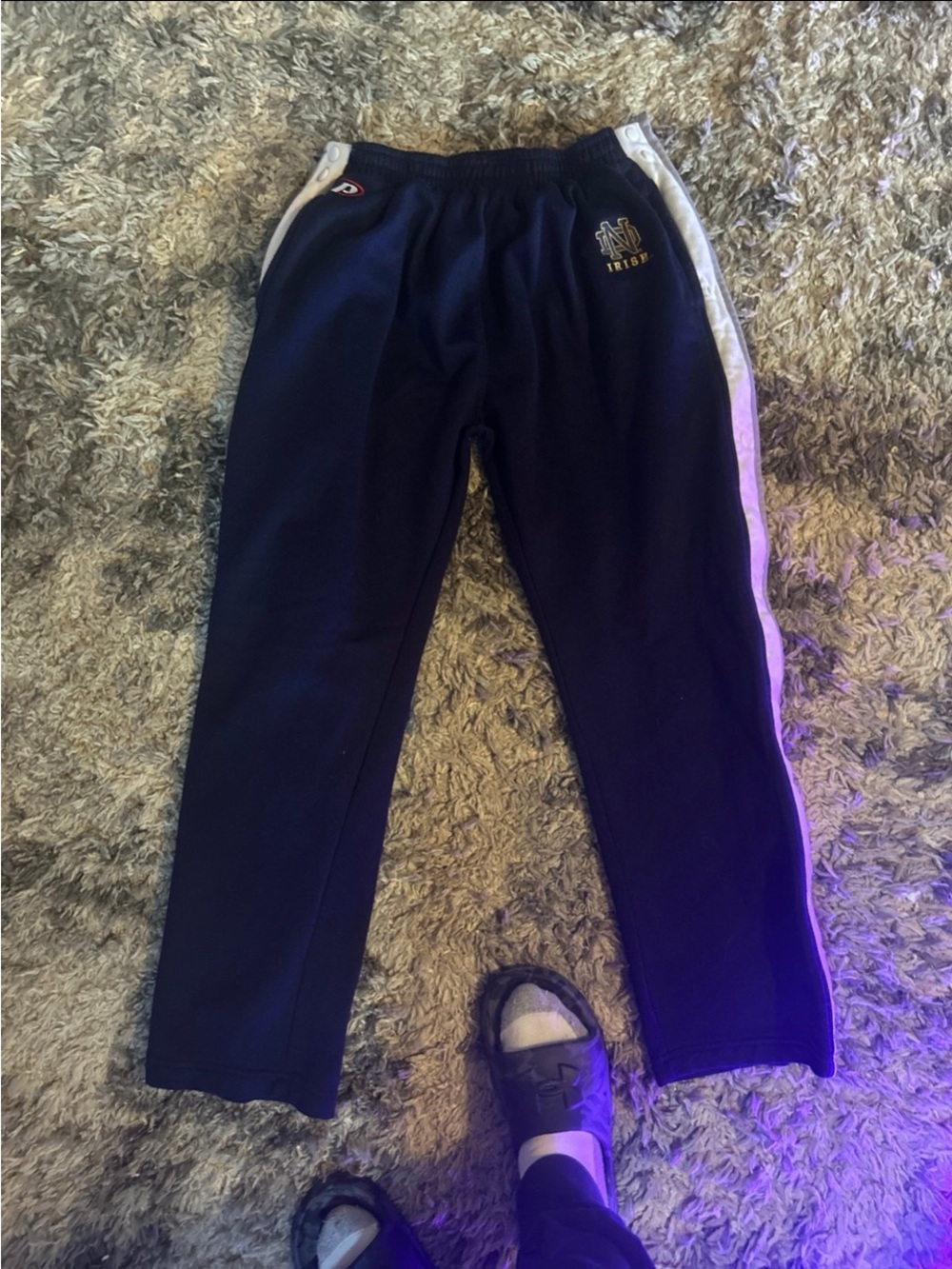 Pro Player Navy Joggers with White Side Stripes